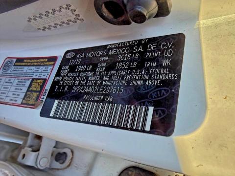 2020 KIA RIO LX #3305296304