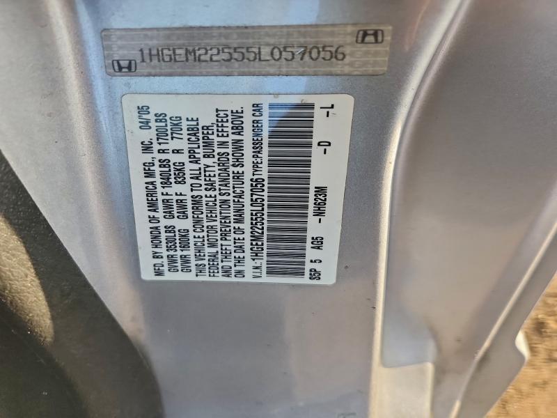 2005 HONDA CIVIC LX #3311461277