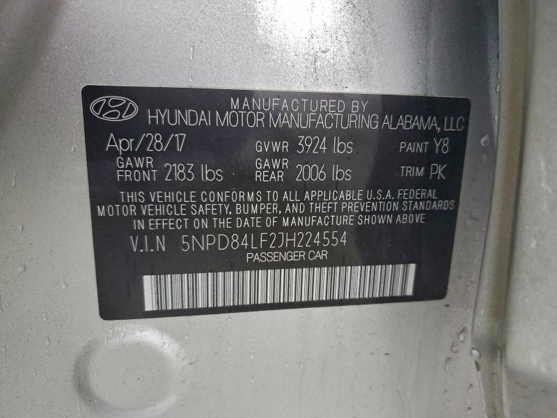 2018 HYUNDAI ELANTRA SE #3318054403