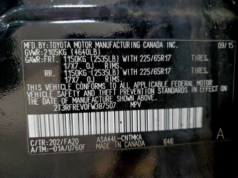 2015 TOYOTA RAV4 XLE #3305421463