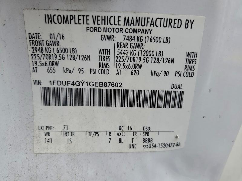 2016 FORD F450 SUPER #3302725999