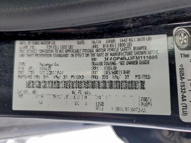 2015 FORD FIESTA SE #3305309312