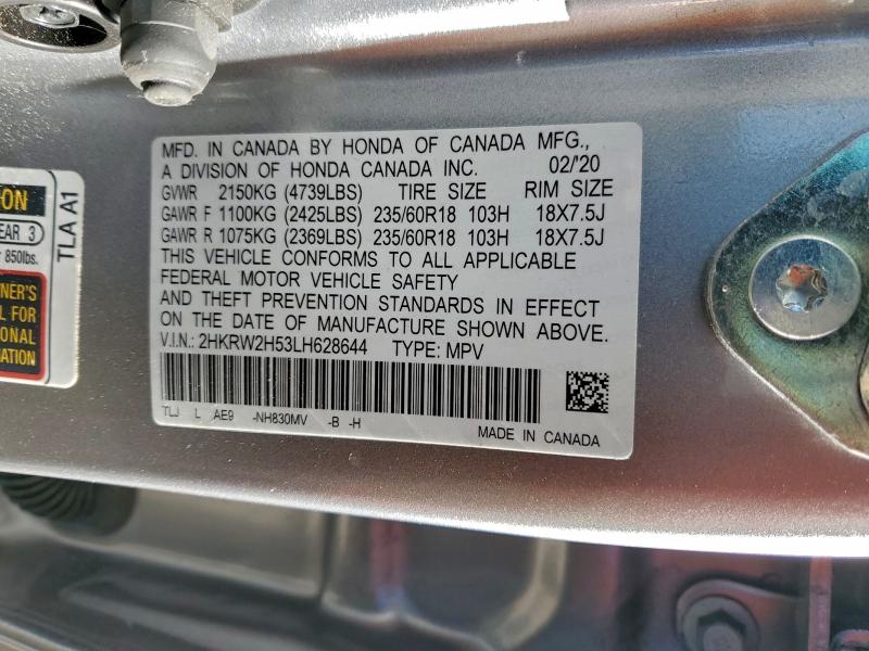 2020 HONDA CR-V EX #3309350971