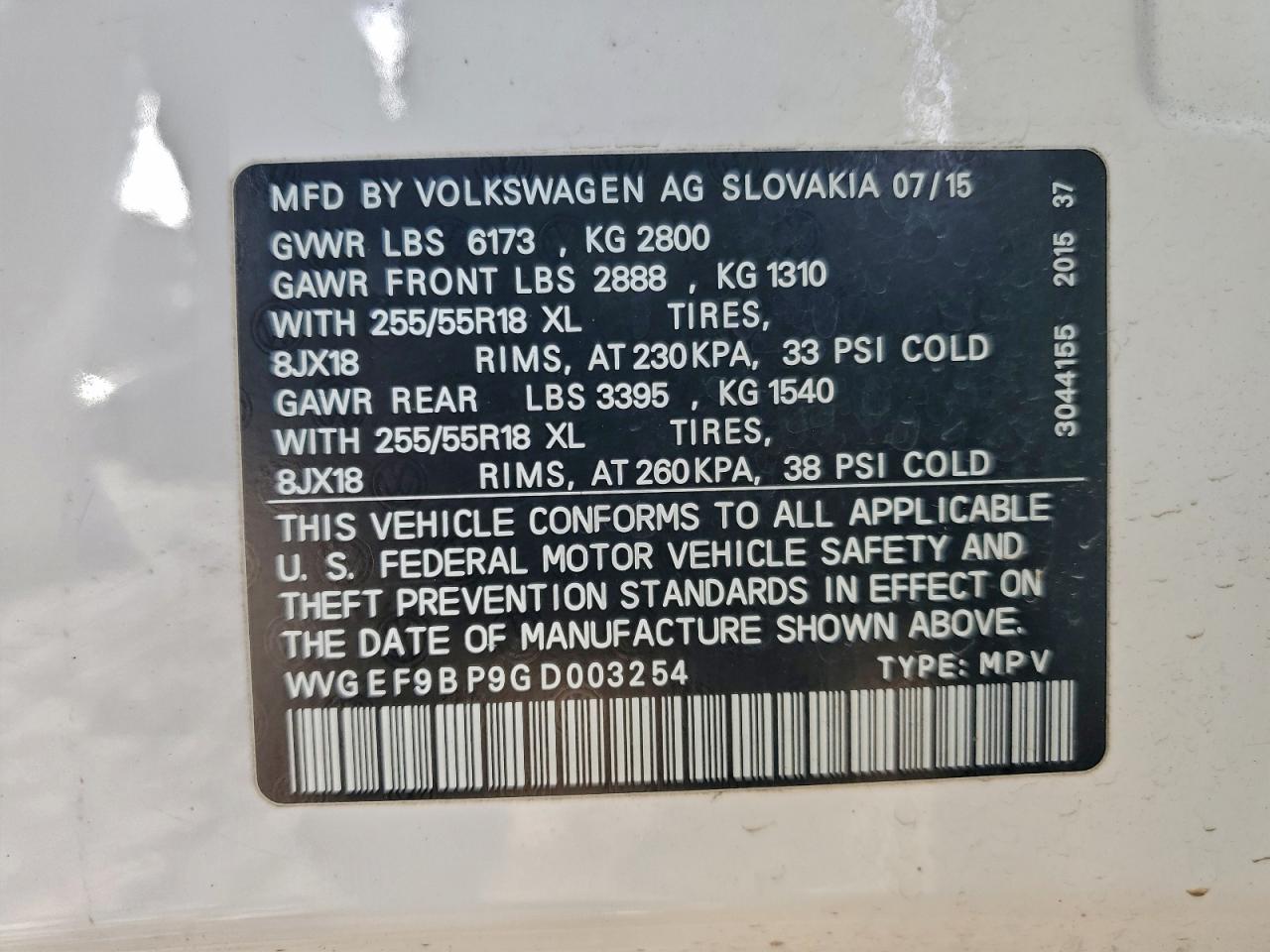 VOLKSWAGEN TOUAREG SPORT