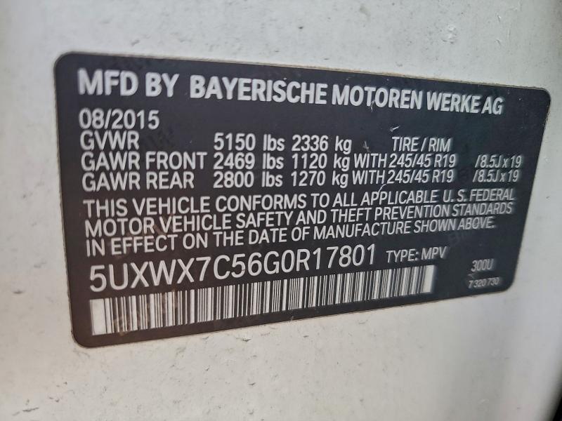 2016 BMW X3 XDRIVE3 #3317702111