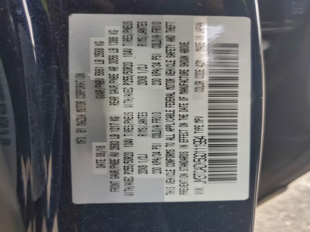 MAZDA CX-9 GRAND TOURING