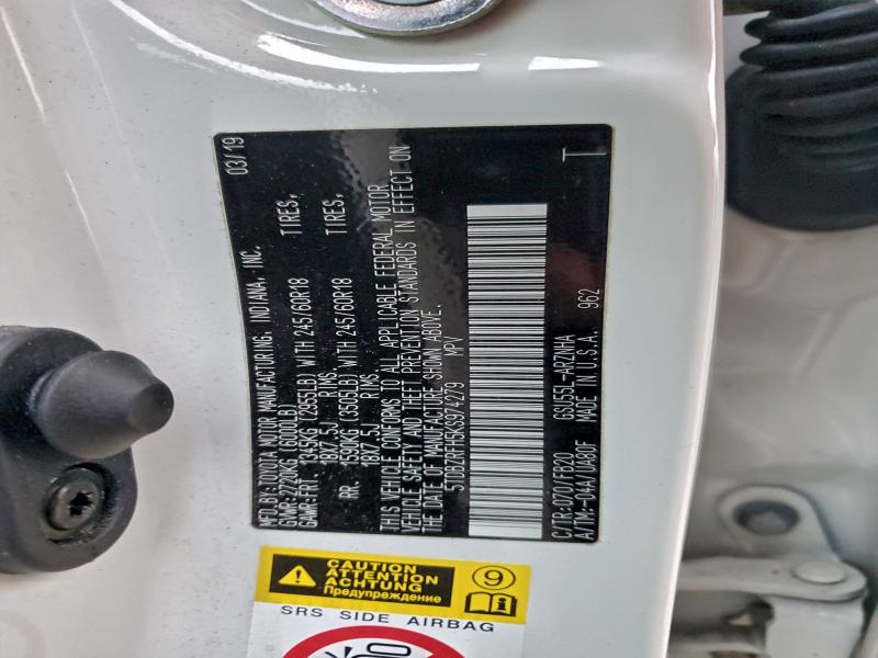 2019 TOYOTA HIGHLANDER #3312682203