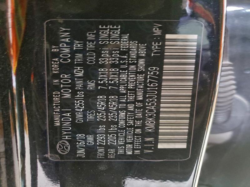 2018 HYUNDAI KONA LIMIT #3315639784