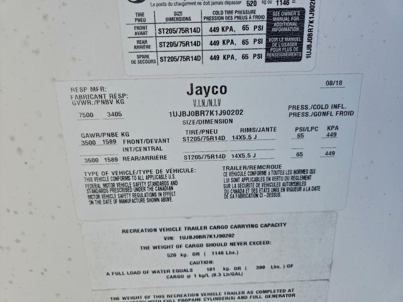 2019 JAYCO TRAILER #3310353956