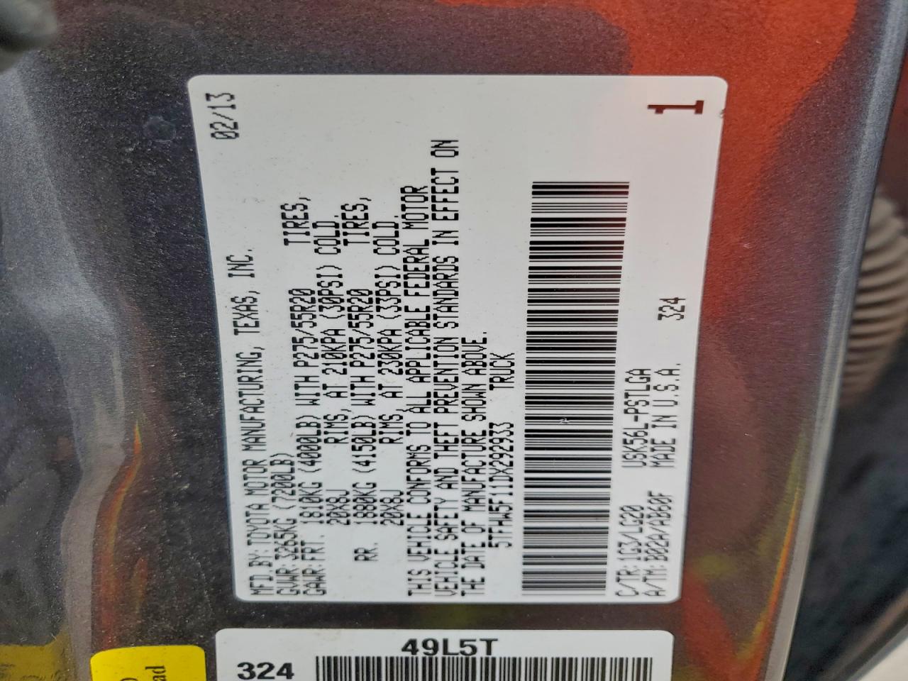 TOYOTA TUNDRA CREWMAX LIMITED