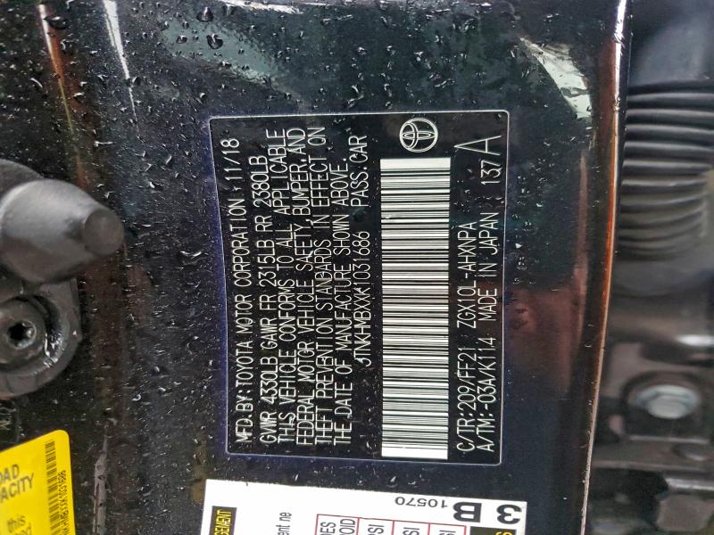 2019 TOYOTA C-HR XLE #3311800196