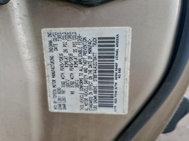 2001 TOYOTA TUNDRA ACC #3302765366