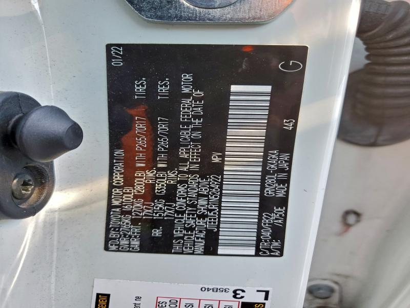 2022 TOYOTA 4RUNNER SR #3305289334