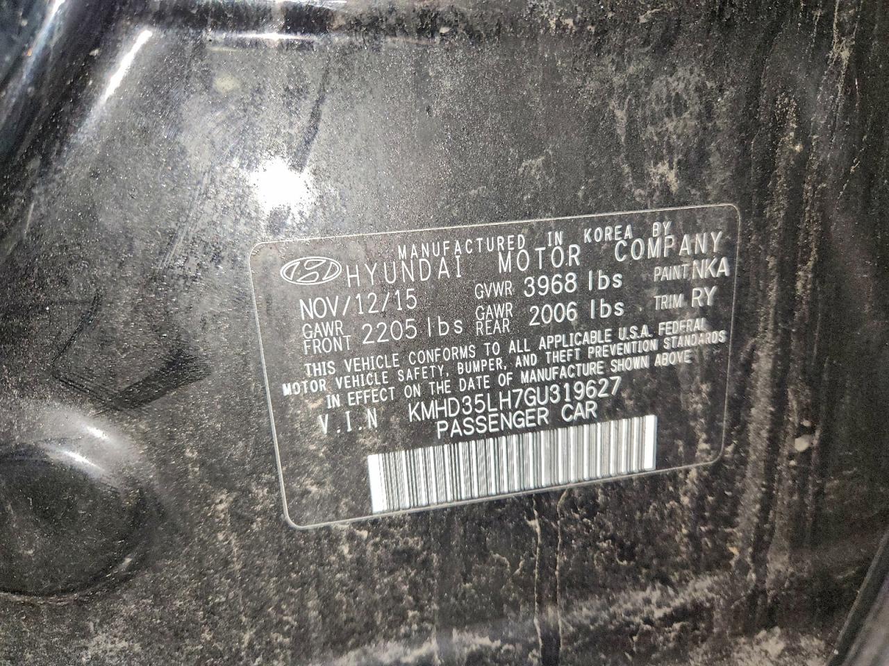 Lot #3316848654 2016 HYUNDAI ELANTRA GT