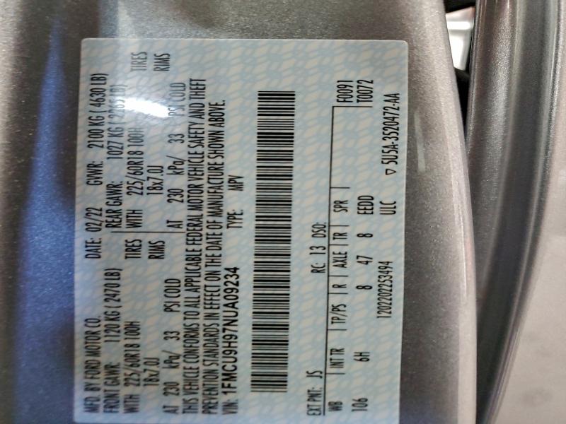 2022 FORD ESCAPE SEL #3311517268