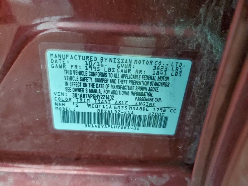 2017 NISSAN SENTRA S #3304607456