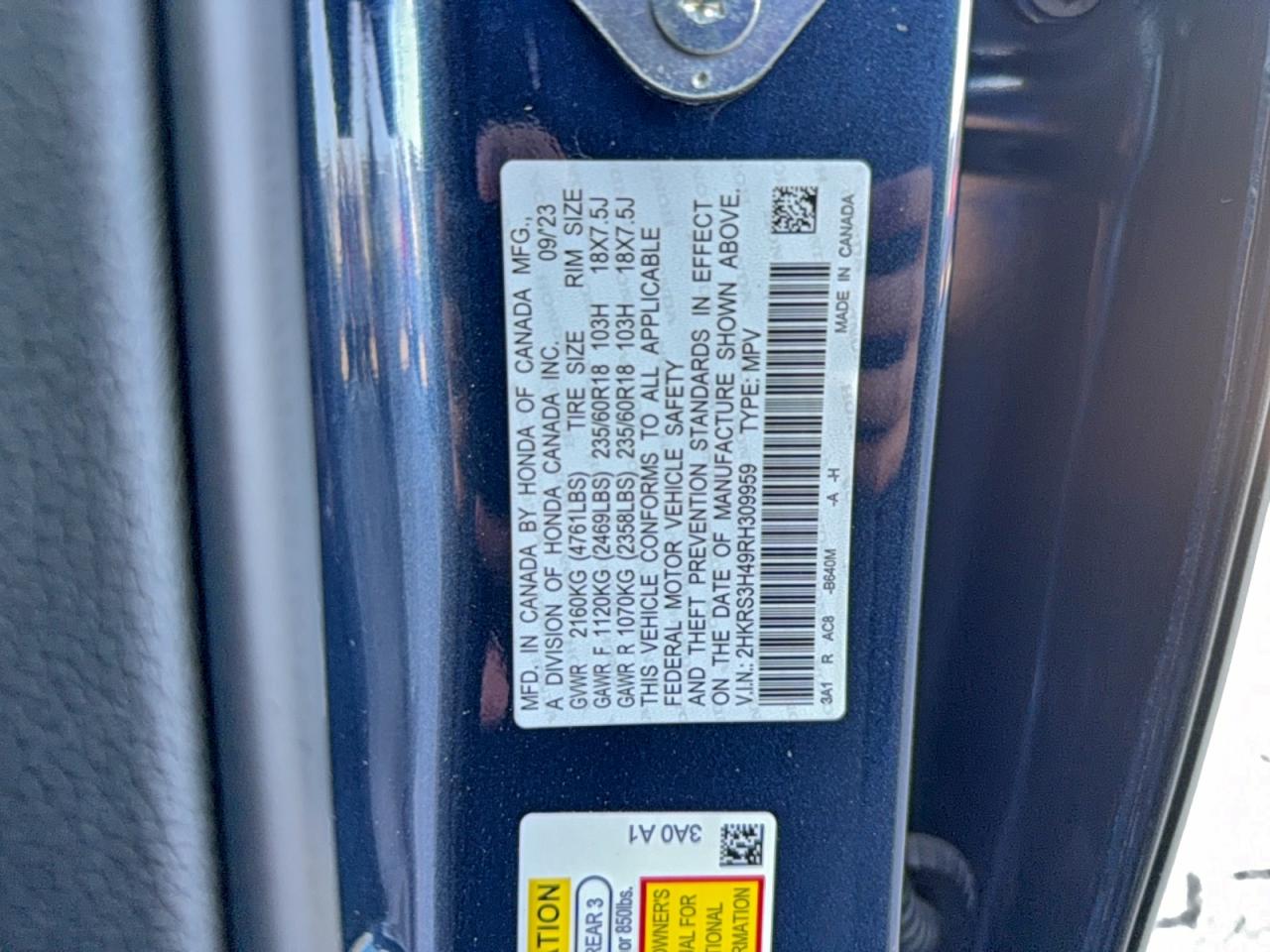 Lot #3309253616 2024 HONDA CR-V EX