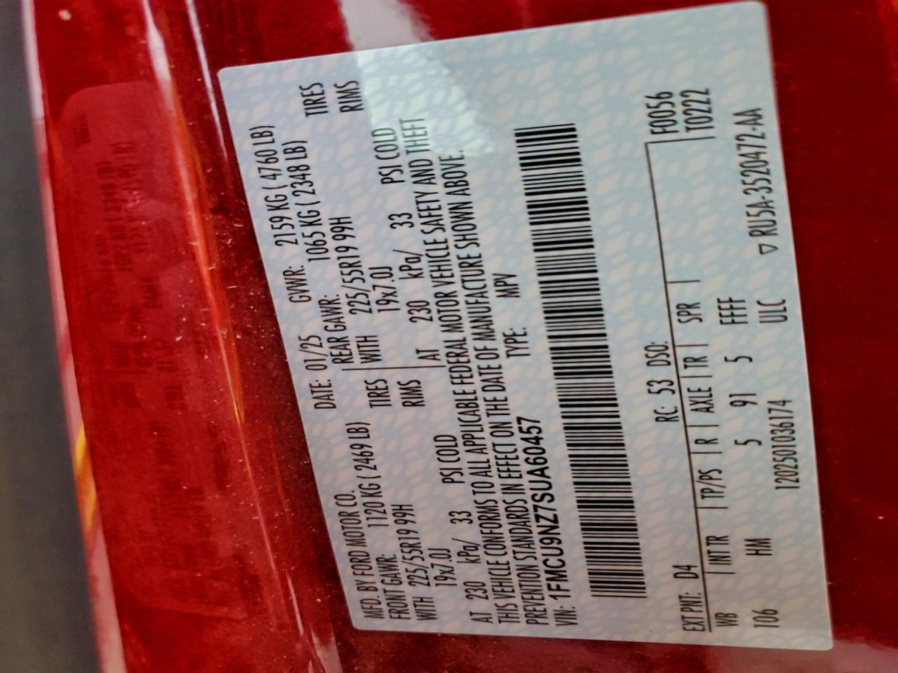 FORD ESCAPE ST LINE SELECT