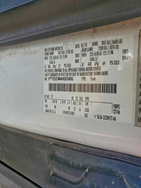 2019 FORD TRANSIT #3303569928