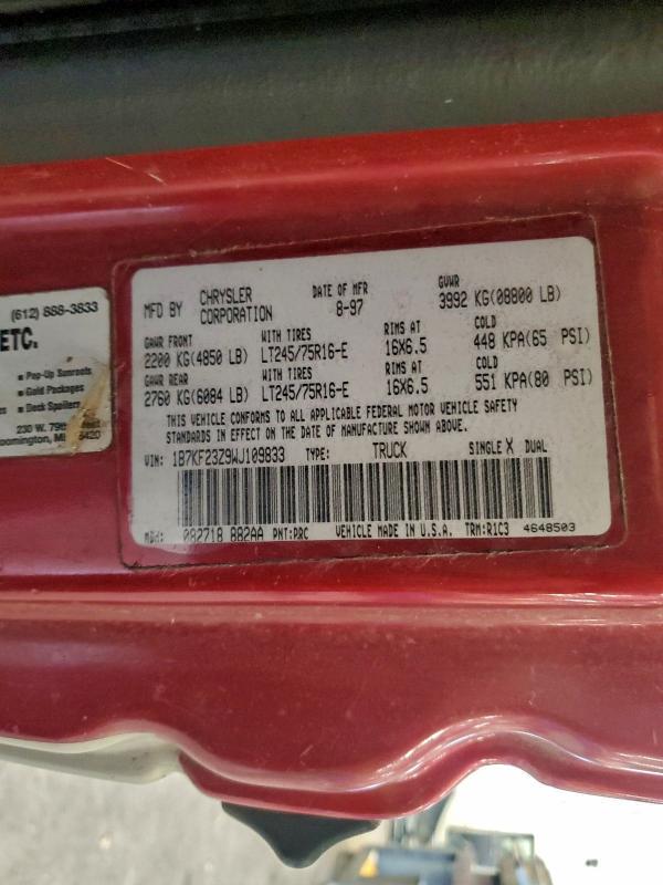 1998 DODGE RAM 2500 #3316726428