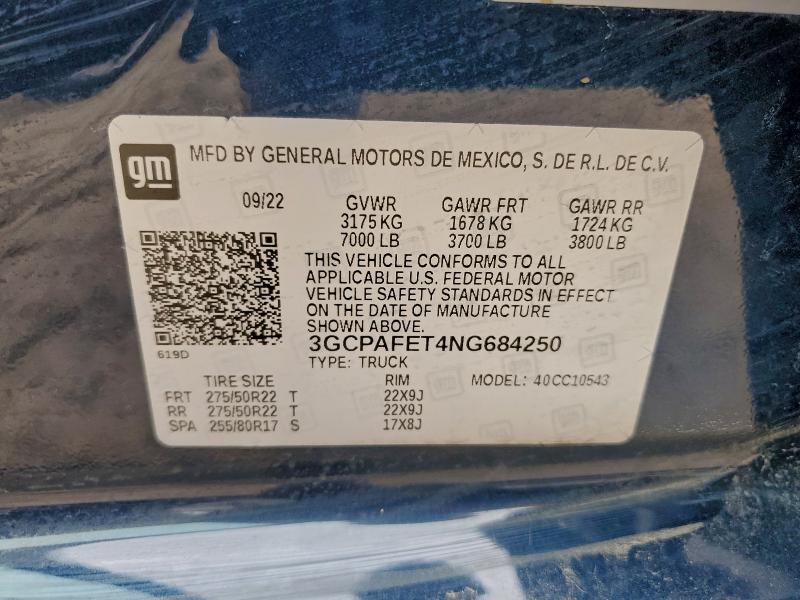 2022 CHEVROLET SILVERADO #3303867700