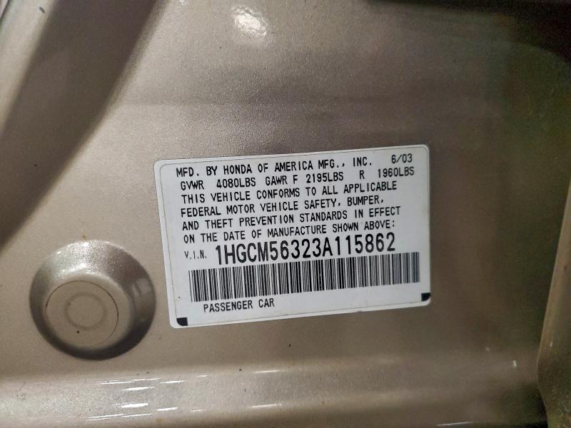 2003 HONDA ACCORD LX #3310330972