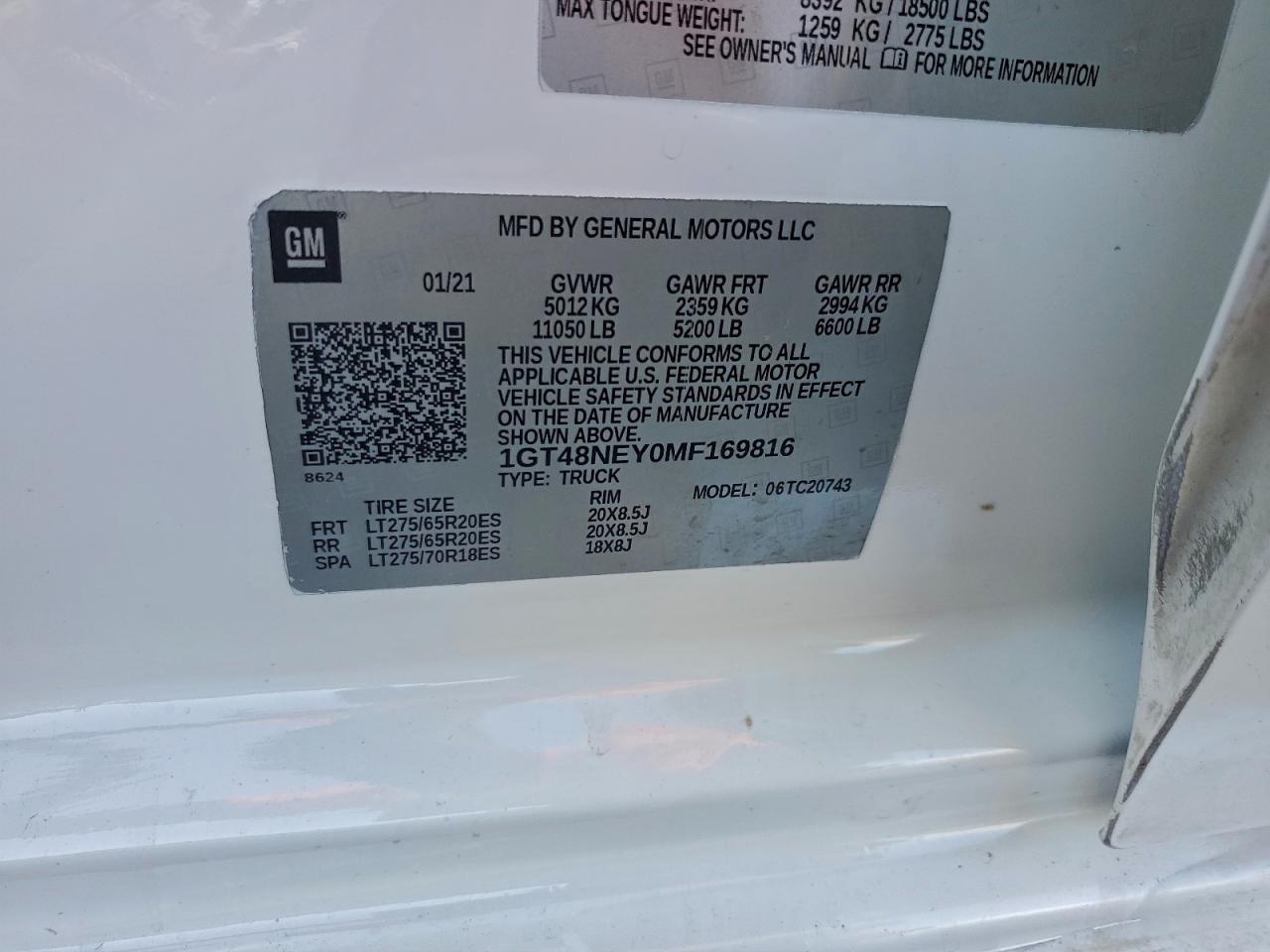 Lot #3310381954 2021 GMC SIERRA C25