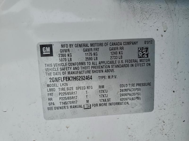 2017 CHEVROLET EQUINOX LT #3303725463