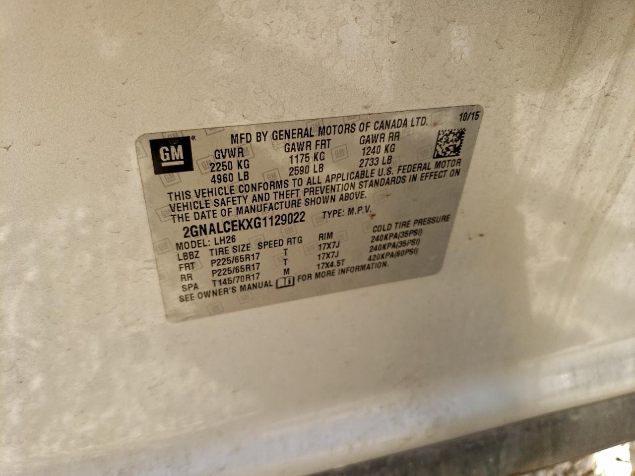 CHEVROLET EQUINOX LT