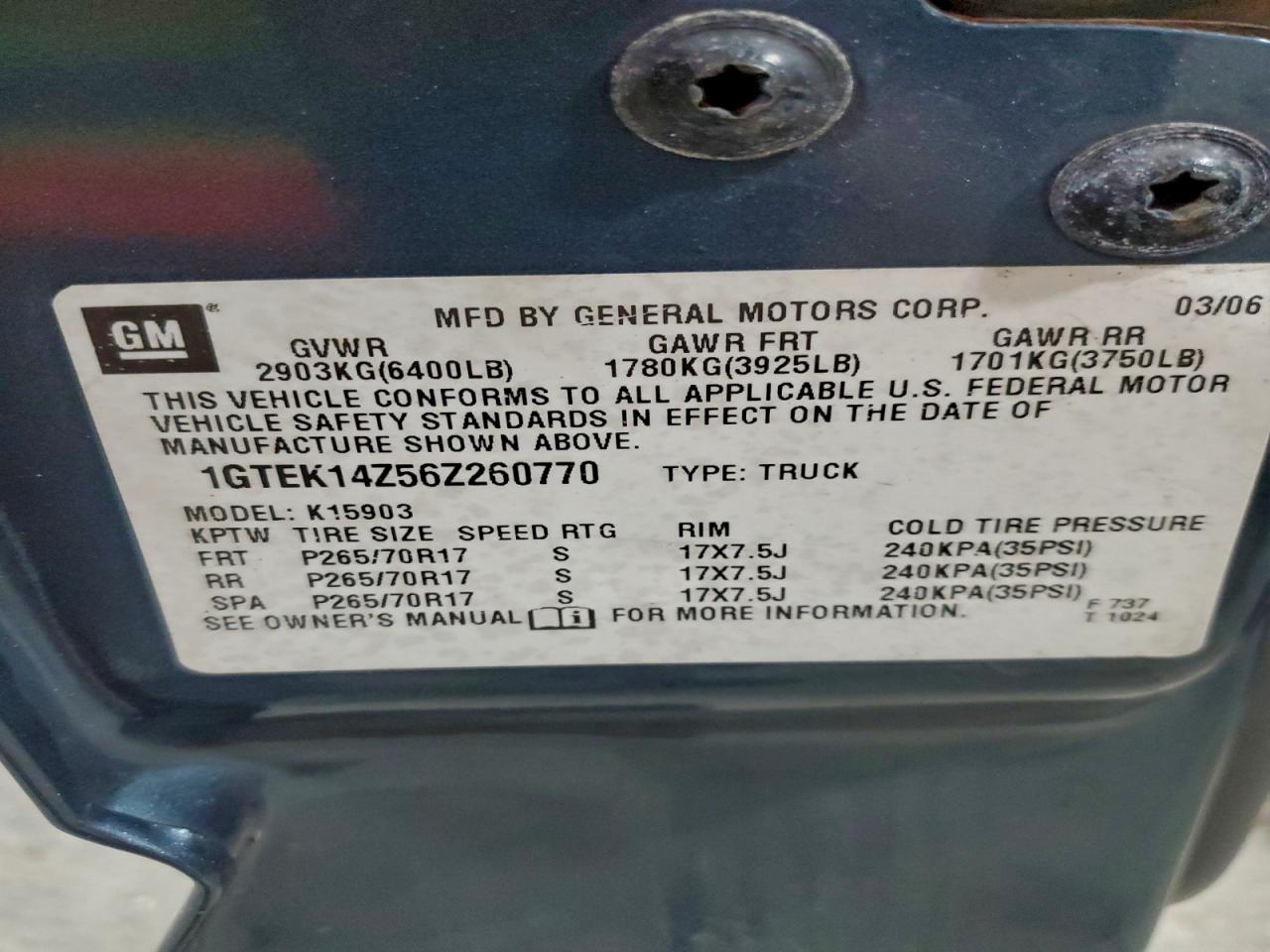 Lot #3316771458 2006 GMC NEW SIERRA