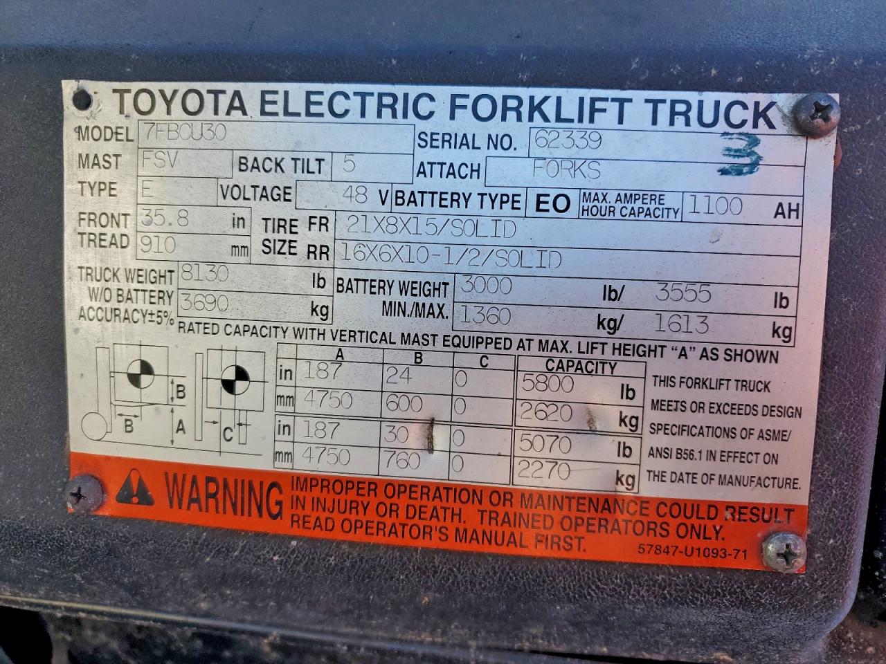 Lot #3309317996 2006 TOYOTA 7FBCU30