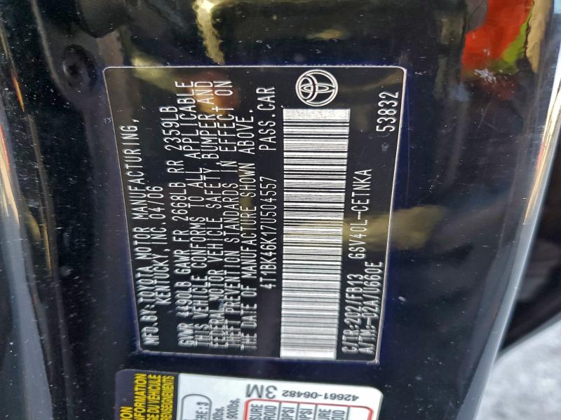 2007 TOYOTA CAMRY LE #3309605611