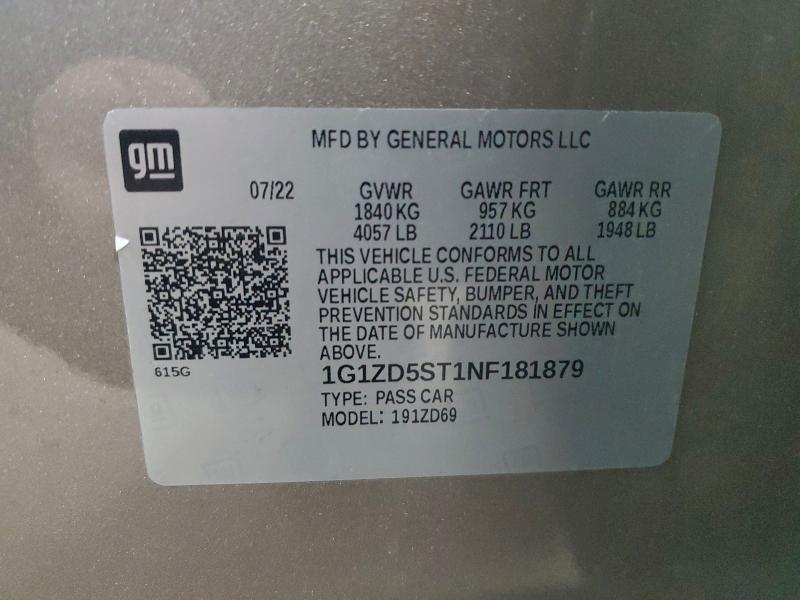 2022 CHEVROLET MALIBU LT #3315659775