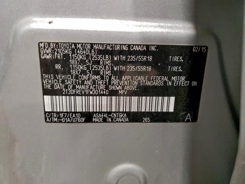 2015 TOYOTA RAV4 LIMIT #3304645983