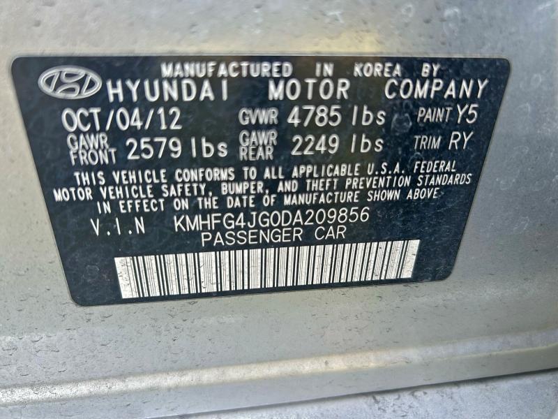 2013 HYUNDAI AZERA #3305325356