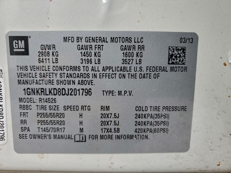 2013 CHEVROLET TRAVERSE L #3320267145