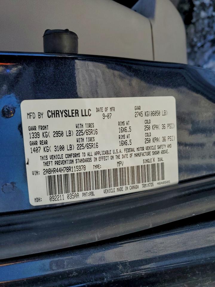 Lot #3312350770 2008 CHRYSLER TOWN & COU