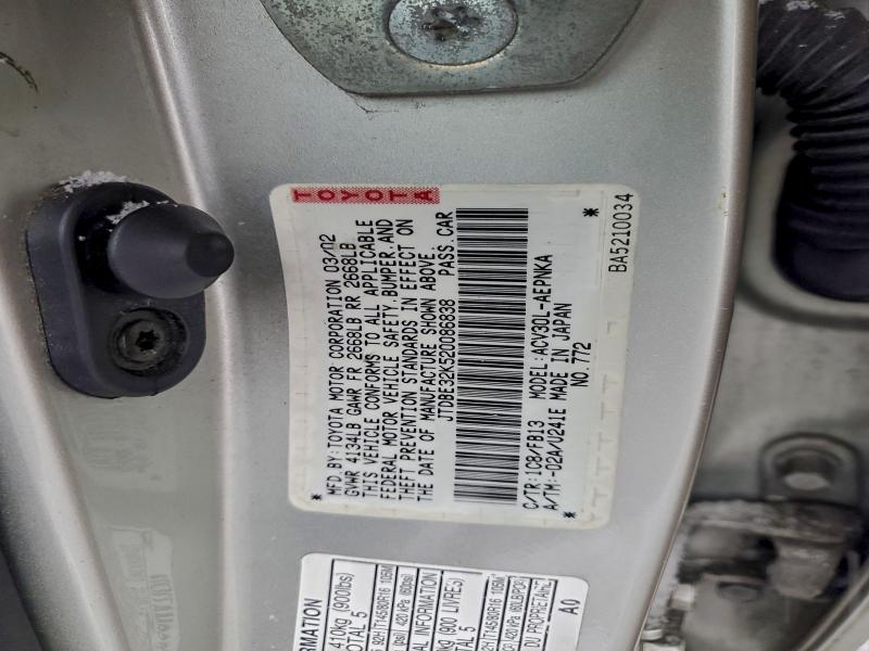 2002 TOYOTA CAMRY LE #3304516472