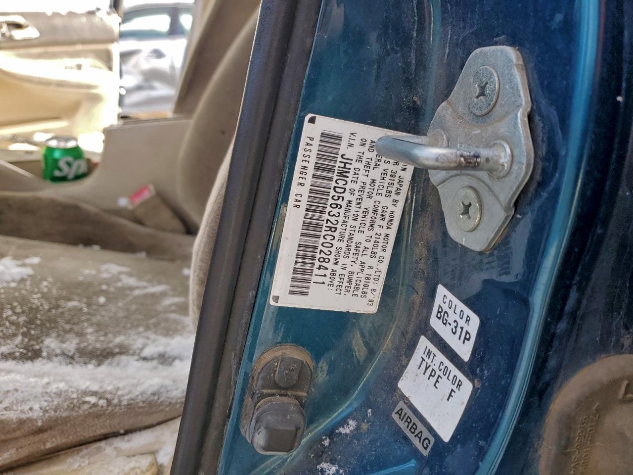 Lot #3310553042 1994 HONDA ACCORD LX