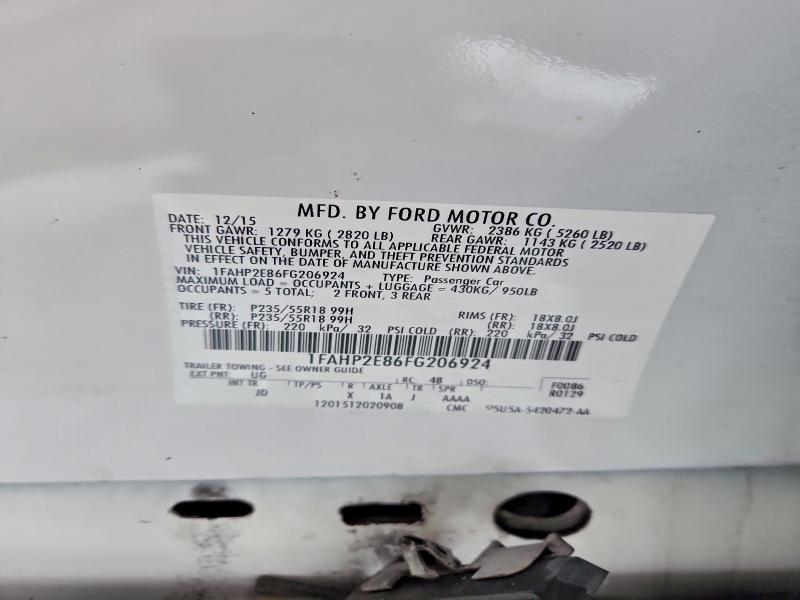 2015 FORD TAURUS SEL #3303855524