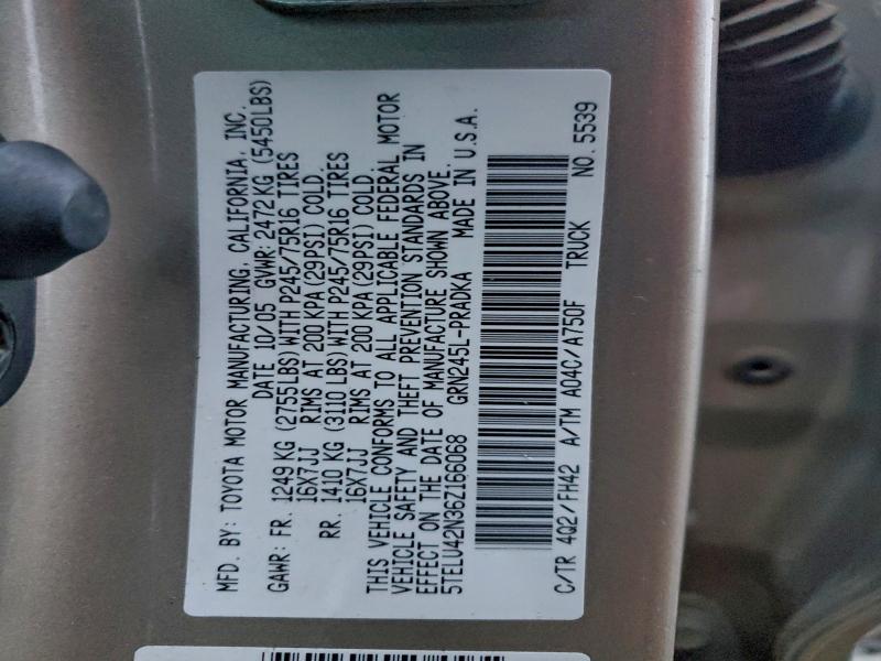 2006 TOYOTA TACOMA DOU #3312653183