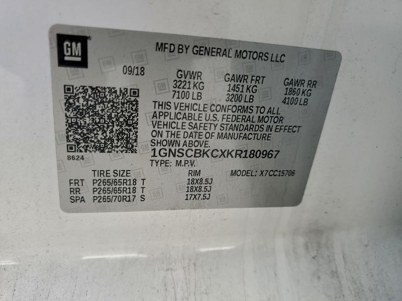 2019 CHEVROLET TAHOE C150 #3304425596