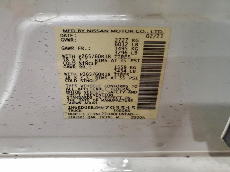 2021 NISSAN FRONTIER S #3302794905