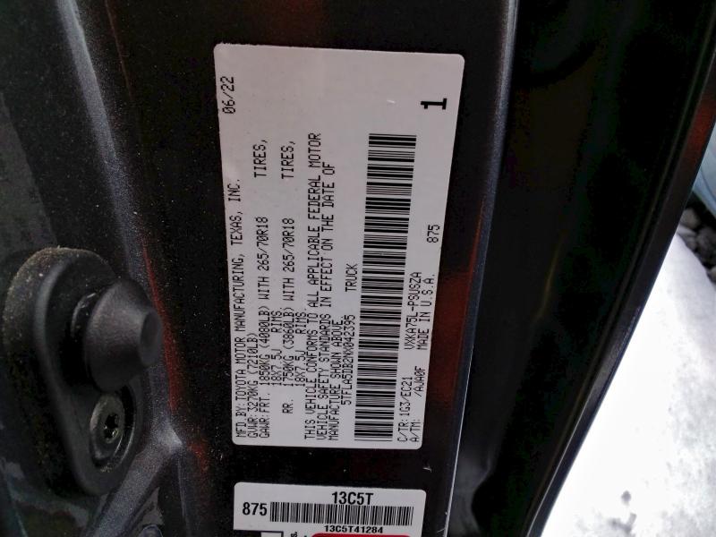2022 TOYOTA TUNDRA CRE #3315962093