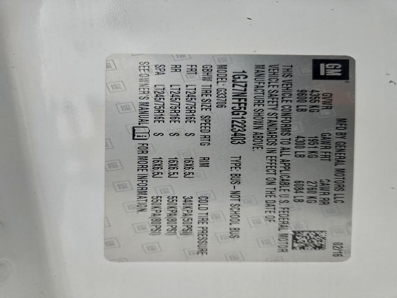 2016 GMC SAVANA G35 #3304539438