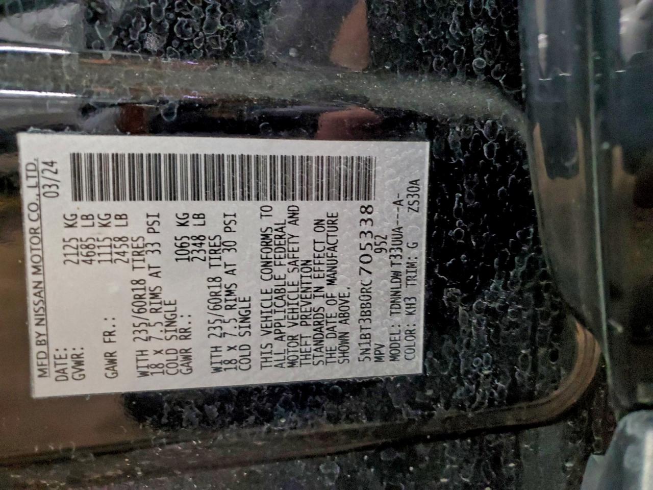 Lot #3313224242 2024 NISSAN ROGUE SV