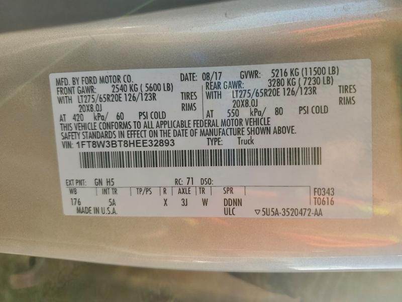 2017 FORD F350 SUPER #3304059500