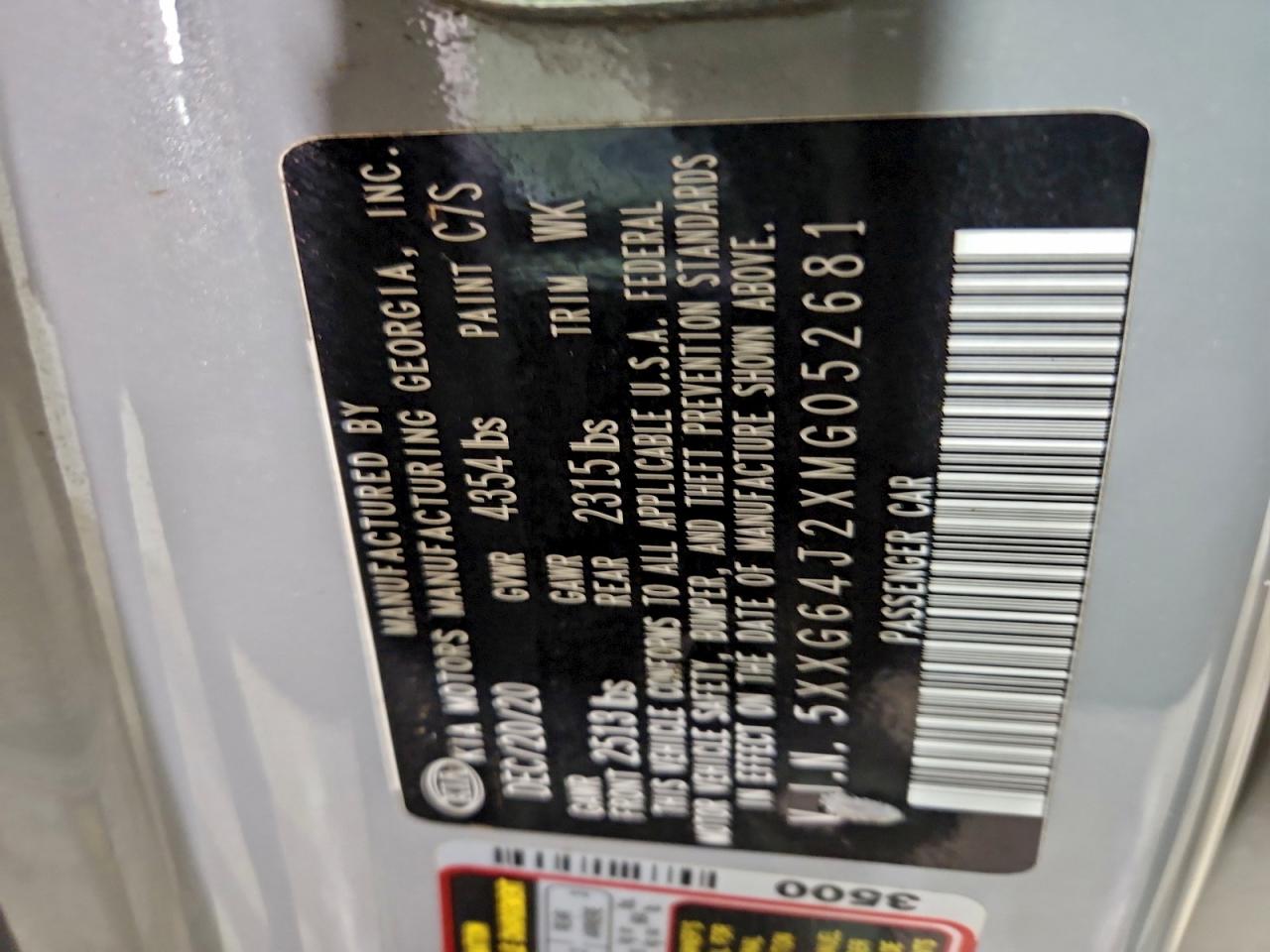 Lot #3311453252 2021 KIA K5 GT LINE