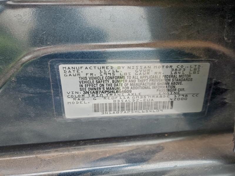 2017 NISSAN SENTRA S #3303885782