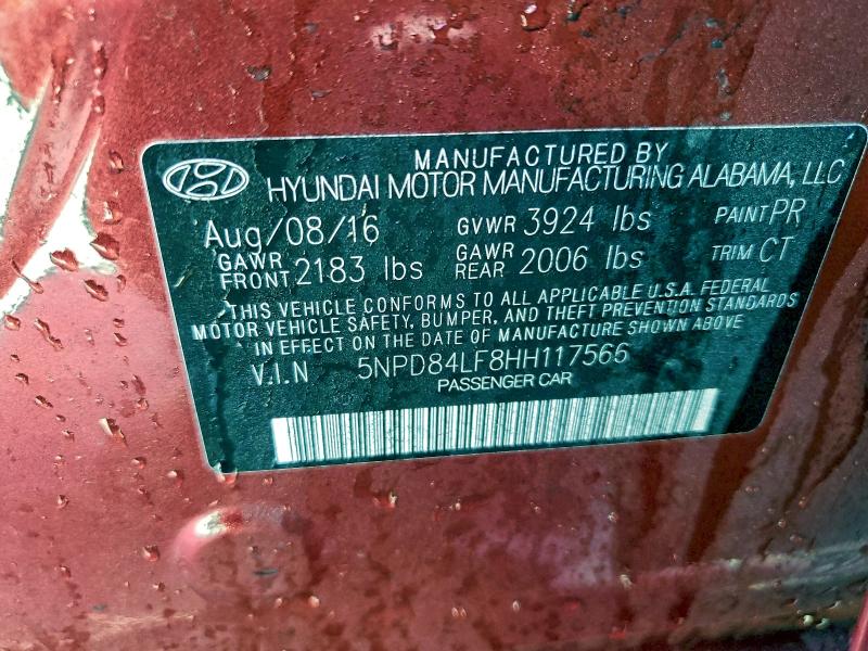 2017 HYUNDAI ELANTRA SE #3311606243